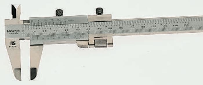 Mitutoyo 180mm, 7in Vernier Caliper 0.02 mm Resolution, Imperial, Metric With UKAS Calibration