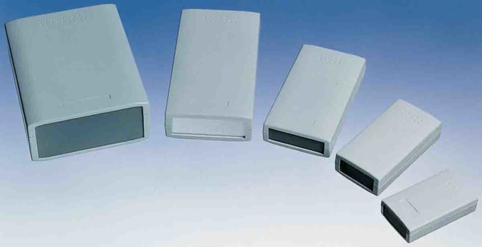 Grey moulded plastic case,90x54x24mm