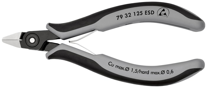 Pince coupante de côté de précision Knipex, 125 mm, capacité 1.5mm ESD