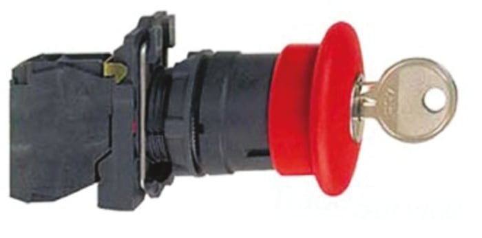 ARRET D'URGENCE A CLE Ø40MM 1N/F