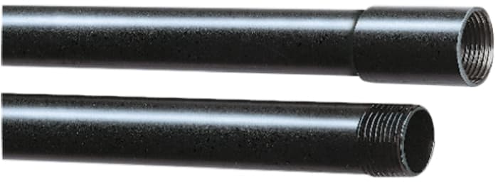 RS PRO Rigid Conduit, 20mm Nominal Diameter, Enamelled Steel, Black