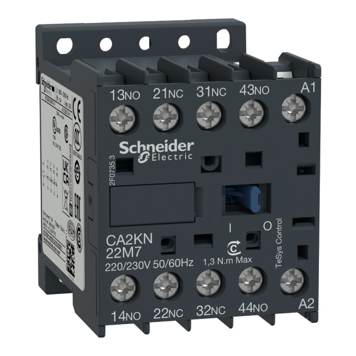 Contactor Schneider Electric TeSys CA CA2KN, 2 NA + 2 NC, 10 A