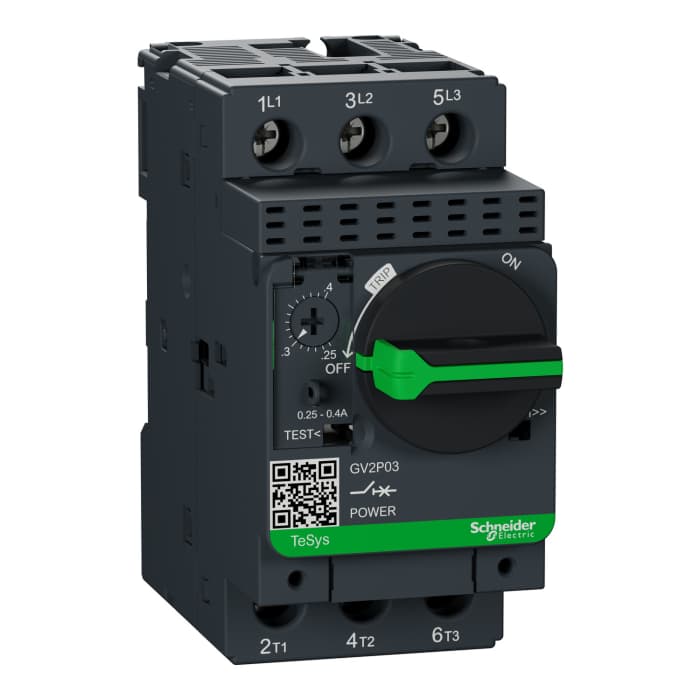 Schneider Electric 0.25 → 0.4 A TeSys Motor Protection Circuit Breaker