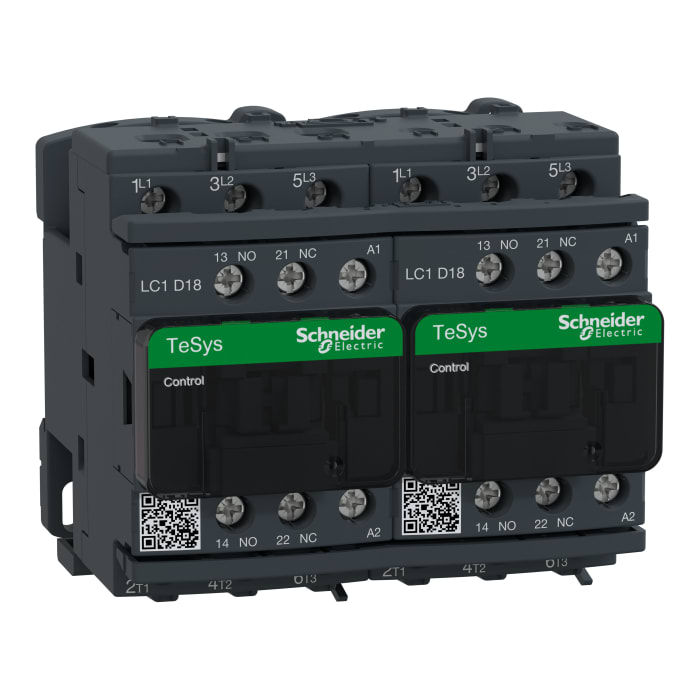 Schneider Electric TeSys D LC2D Contactor, 24 V ac Coil, 3-Pole, 18 A, 7.5 kW, 3NO, 690 V ac