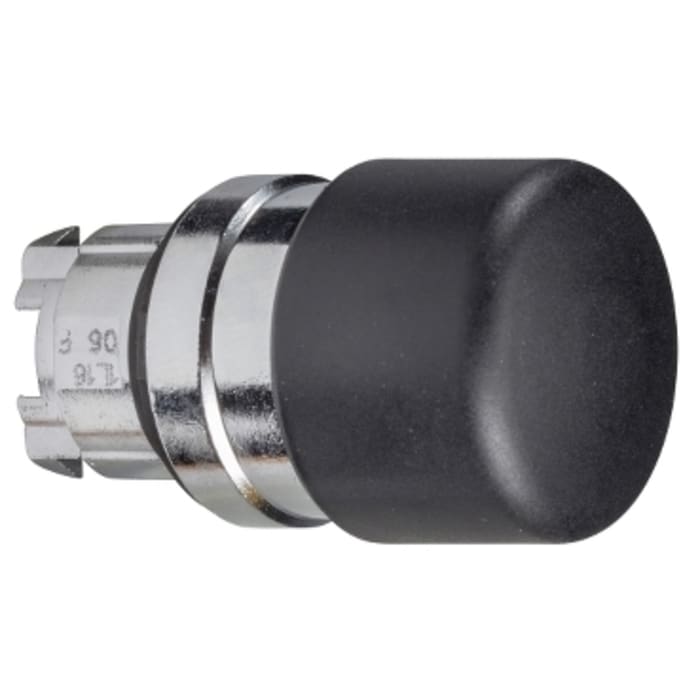 Tête de bouton poussoir Schneider Electric, Harmony XB4 Noir, Ø découpe 22mm, Retour par ressort