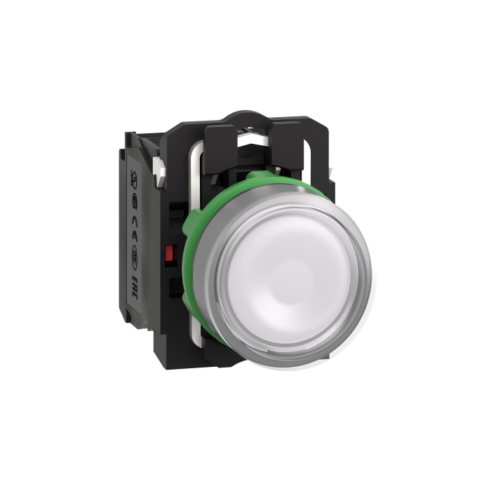 Schneider Electric Harmony XB5 Series Illuminated Push Button, Panel Mount, 22mm Cutout, SPDT, IP66, IP67, IP69(IP69K)
