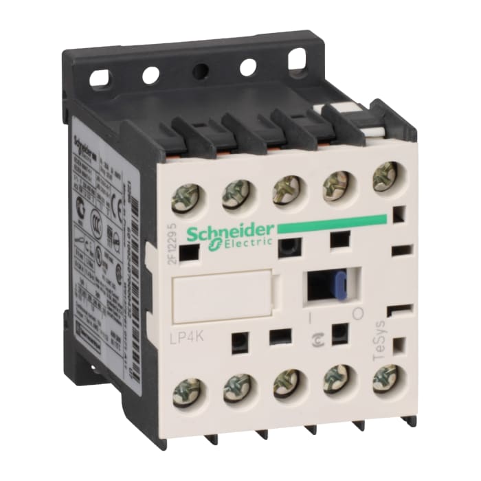 Contacteur Schneider Electric série LP4K, 4 pôles , 4 N/O, 20 A, 24 V c.c., 4 kW