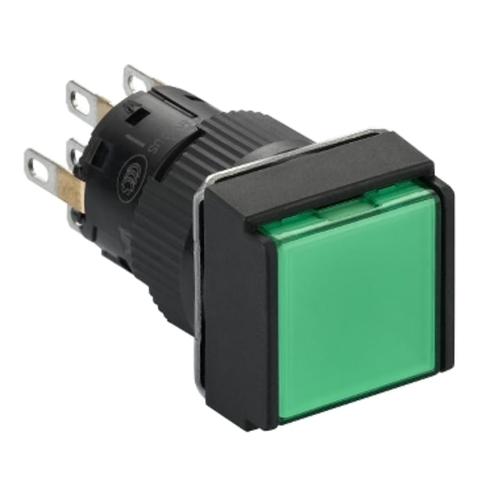 Schneider Electric Harmony XB6 Series Illuminated Push Button, Panel Mount, 16mm Cutout, DPDT, IP65