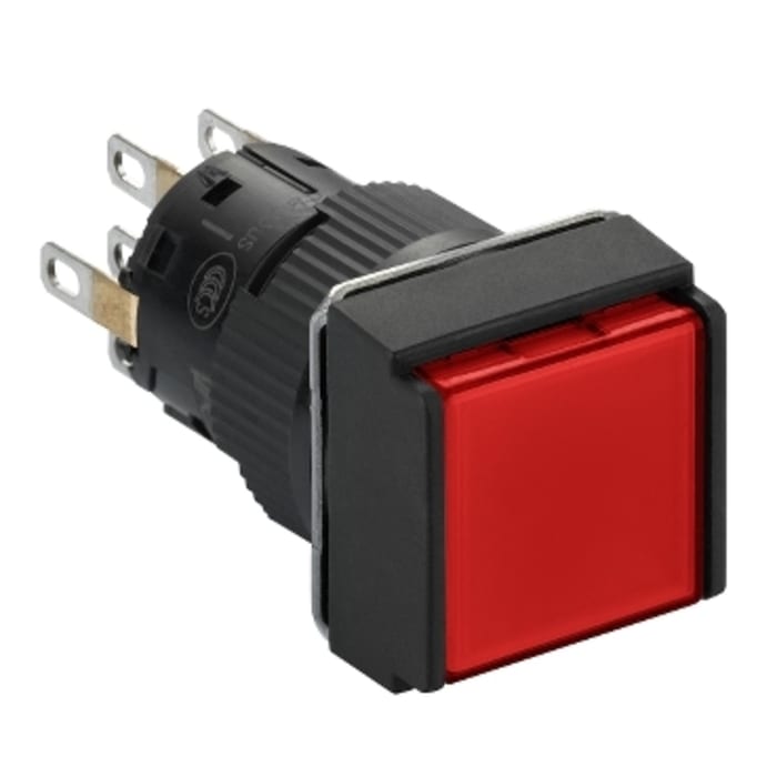 Schneider Electric Harmony XB6 Series Illuminated Push Button, Panel Mount, 16mm Cutout, DPDT, IP65