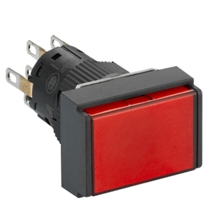 Schneider Electric Harmony XB6E Series Illuminated Push Button, Panel Mount, 16mm Cutout, DPDT, IP65