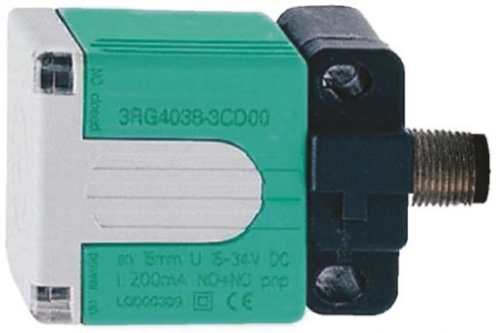 Pepperl + Fuchs Block-Style Proximity Sensor, 15 mm Detection, PNP Output, 10 → 65 V dc, IP65