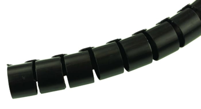 HellermannTyton Helawrap Kablo Toplama Spirali, Polipropilen, Siyah, Kablo Çapı: 23 → 27mm