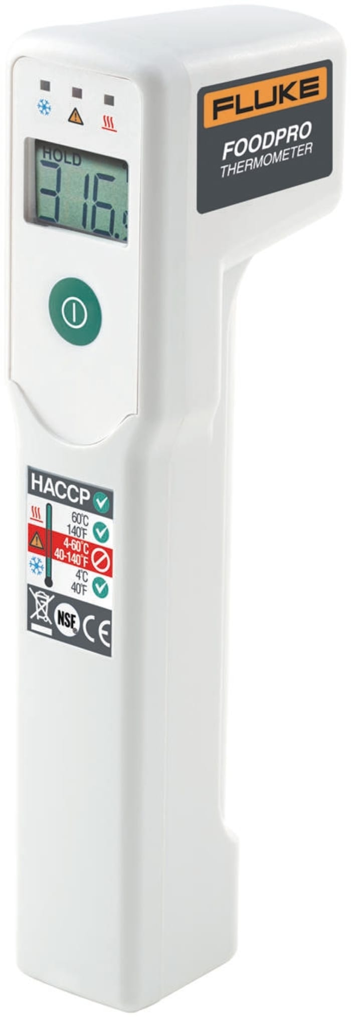 Fluke FP Infrared Thermometer, -30°C Min, +200°C Max, ±1.5 % Accuracy, °C and °F Measurements With RS Calibration