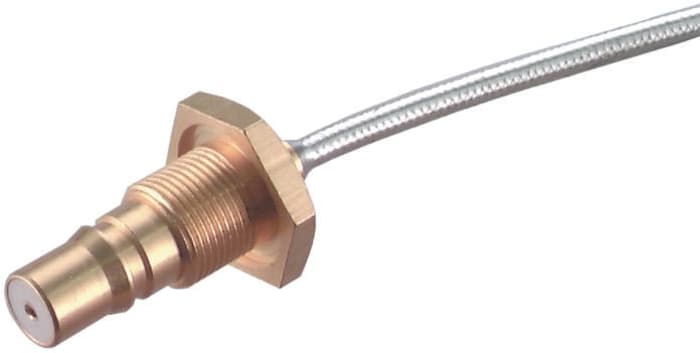 Huber+Suhner, Jack Panel Mount QMA Connector, 50Ω, Solder Termination, Straight Body