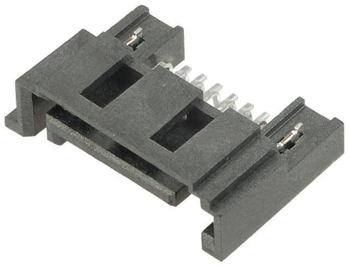 Connecteur femelle pour CI, 7 contacts, Traversant, Droit