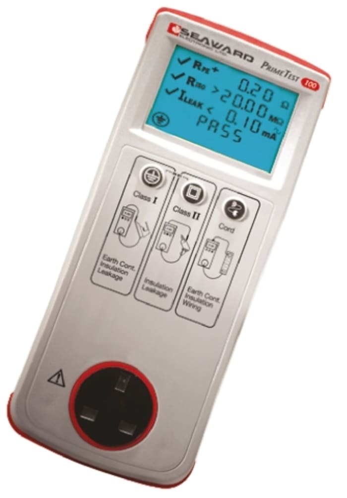 Seaward PrimeTest 100 UK PAT Tester, Class I, Class II Test Type With UKAS Calibration