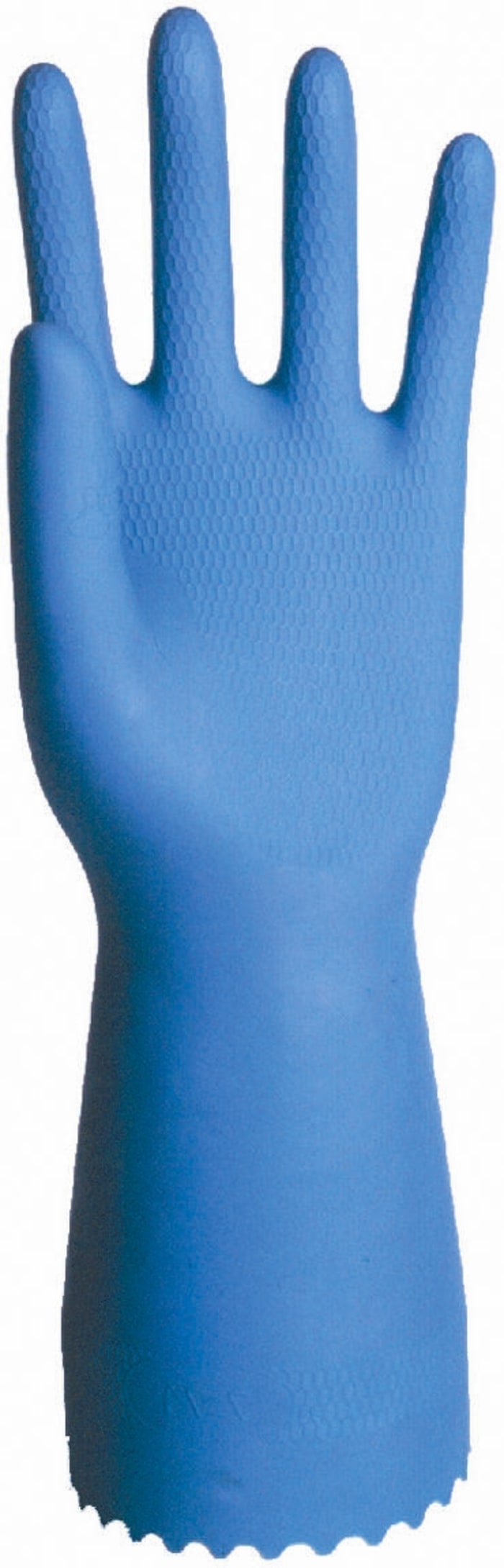 Polyco Healthline Optima Blue Latex Chemical Resistant Work Gloves, Size 9.5, Latex Coating
