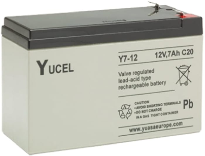12V 4Ah @ 20Hr Rate .187 FastOn Terminals ABS Case Yuasa VRLA Battery