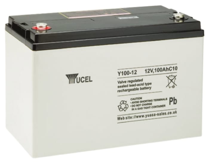 Yuasa 12V Insert M8 Sealed Lead Acid Battery, 111Ah