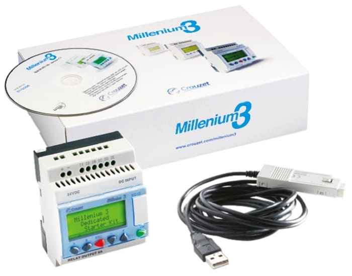 Crouzet Millenium 3 Series PLC CPU for Use with Millenium III Series, Relay Output, 12 (Digital)-Input, Digital Input