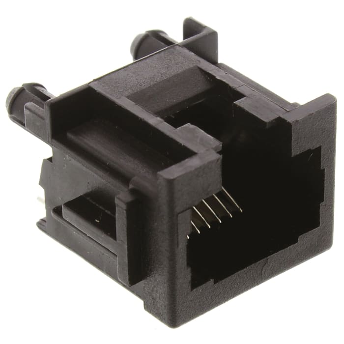 TE Connectivity 216550 Series Female RJ45 Connector, Through Hole, Cat3 Straight 1 Port 8P8C -Way