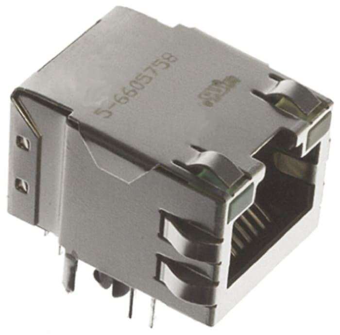 TE Connectivity Female RJ45 Connector, Through Hole