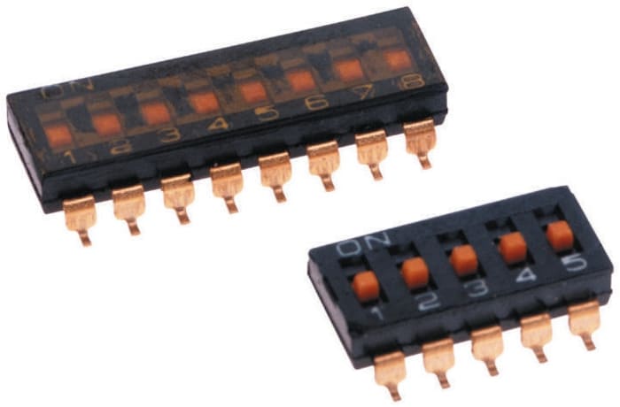 DIP switch SMT raised actuators 10way