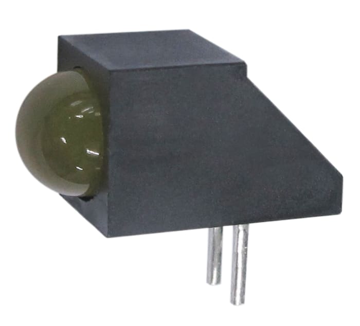 Kingbright L-73CB/1YDA, Yellow Right Angle PCB LED Indicator, Through Hole 2.5 V