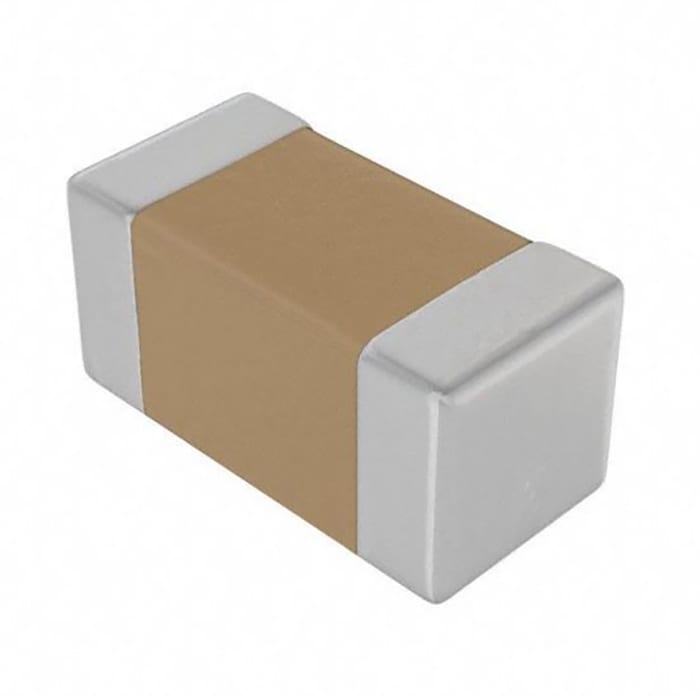 Condensateur céramique multicouche MLCC,  CMS, 10nF, 50V c.c., ±10%, diélectrique : X7R