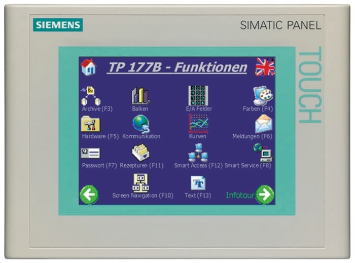 Siemens TP 177B Series Touch-Screen HMI Display - 5.7 in, LCD Display, 320 x 240pixels