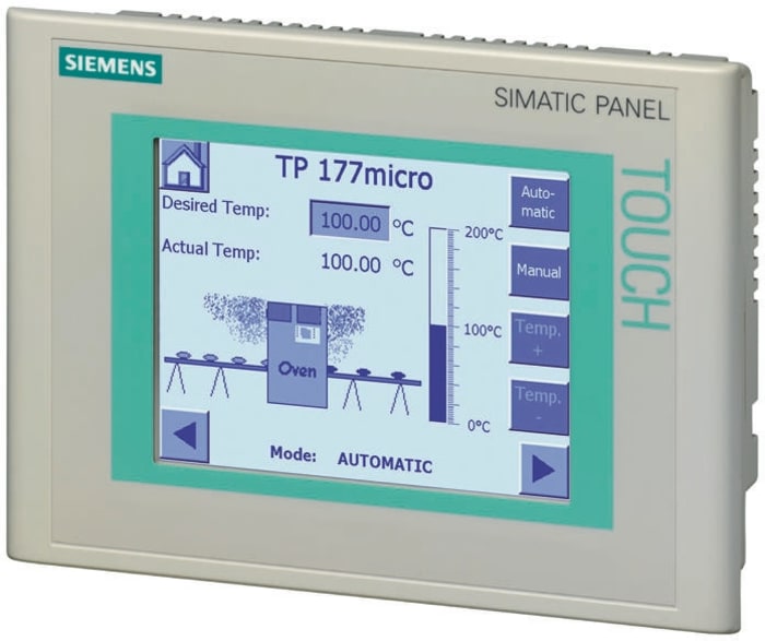Siemens TP 177 Series Touch-Screen HMI Display - 5.7 in, LCD Display, 320 x 240pixels