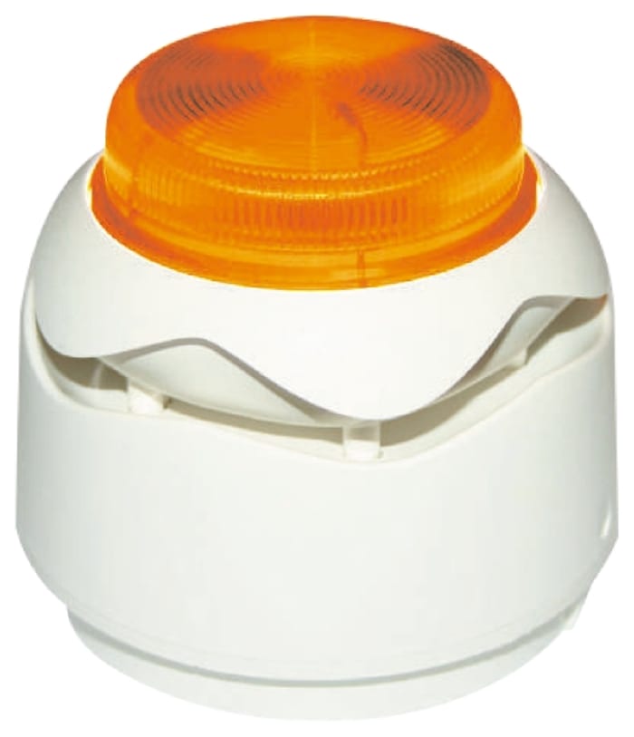 Hosiden Besson Flashtone Series Amber Beacon, 12 V dc, 24 V dc, Surface Mount, 112dB at 1 Metre