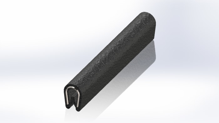 RS PRO Black PVC Edge Protection, 20m