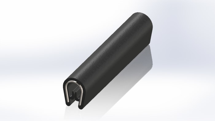 Ochrana hran, PVC barva Černá, délka: 20m x 12 mm x 9mm RS PRO