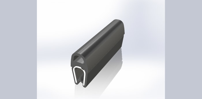 RS PRO Black PVC, Steel Edge Protection, 20m