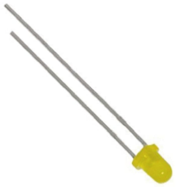 LED Jaune, Traversant, 3 mm (T-1), 2,1 V