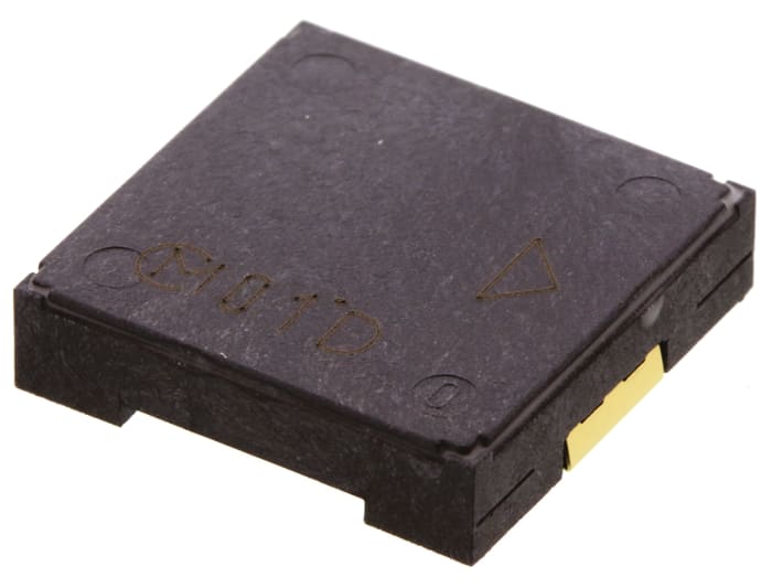 Murata 75dB SMD Continuous External Piezo Buzzer, 12 x 12 x 3mm, 25V Max