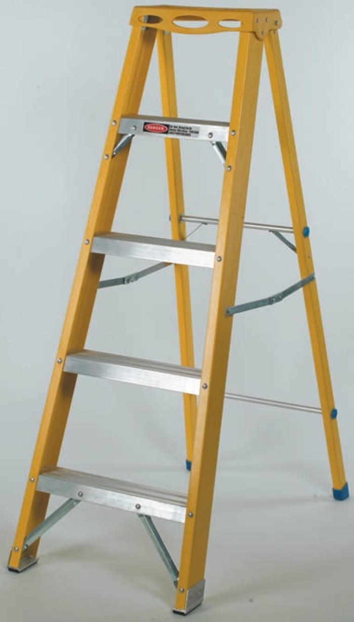 RS PRO Ladder 6 steps Fibreglass 1.966m open length