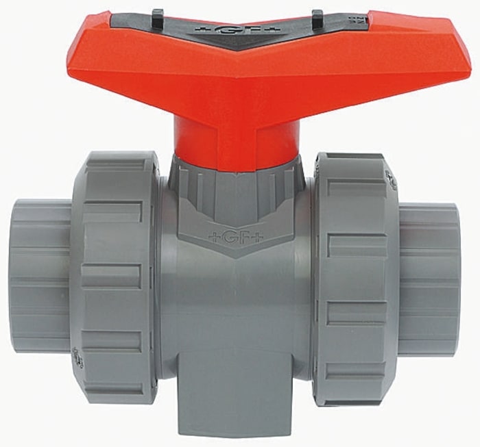 Georg Fischer Plastic 2 Way, High Pressure Ball Valve, BSPP, 3/4in