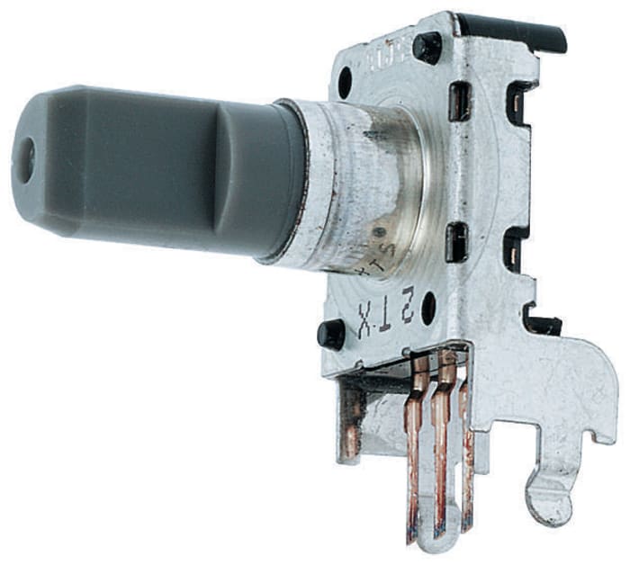 Alps 24 Pulse Mechanical Rotary Encoder Flat Shaft (Not Indexed), Through Hole