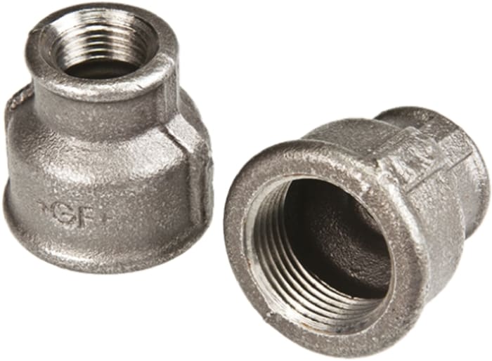 Georg Fischer Galvanised Malleable Iron Fitting Reducer Socket, Female BSPP 1-1/4in to Female BSPP 1in