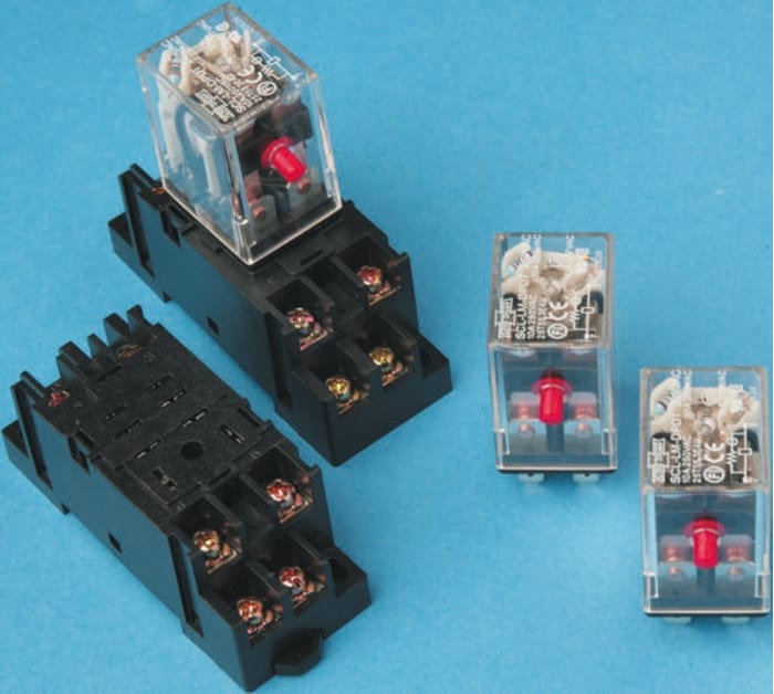 Song Chuan PCB Mount Non-Latching Relay, 24V ac Coil, 10A Switching Current, DPDT