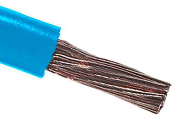 Cable de conexión RS PRO, área transversal 16mm² Filamentos del Núcleo 115/0,4 mm Azul Medio, 600 V, long. 100m,
