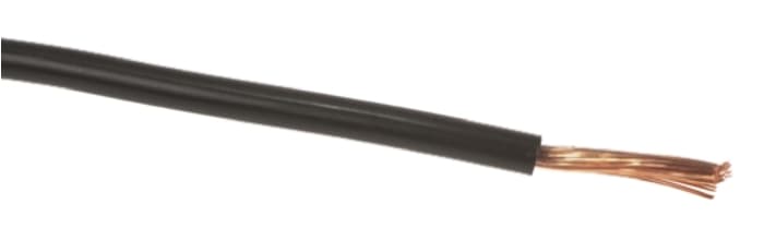 RS PRO Black 2.5 mm² Tri-rated Cable, 14 AWG, 50/0.25 mm, PVC Insulation