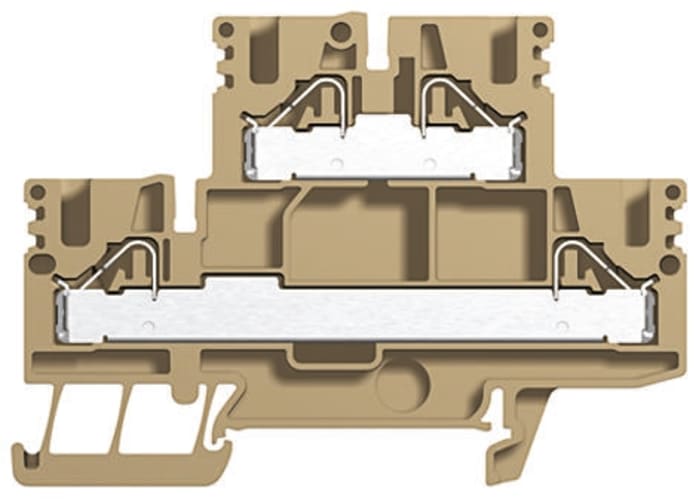 Weidmuller PDK Series Blue Non-Fused DIN Rail Terminal, 2.5mm², Double-Level, Plug In Termination