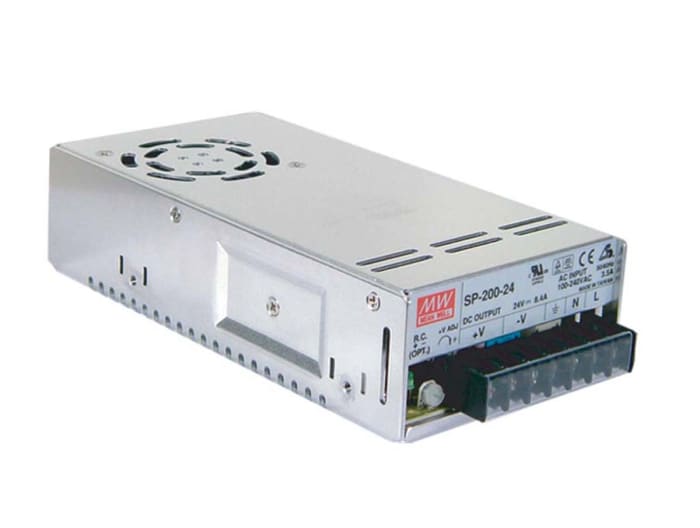 Mean Well Embedded Switch Mode Power Supply SMPS, SP-200-15, 15V dc, 13.4A, 201W, 1 Output, 120 → 370 V dc, 85