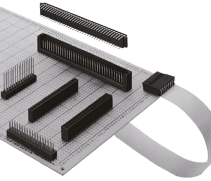 Hirose HIF3H Series Straight Through Hole PCB Header, 40 Contact(s), 2.54mm Pitch, 2 Row(s), Shrouded
