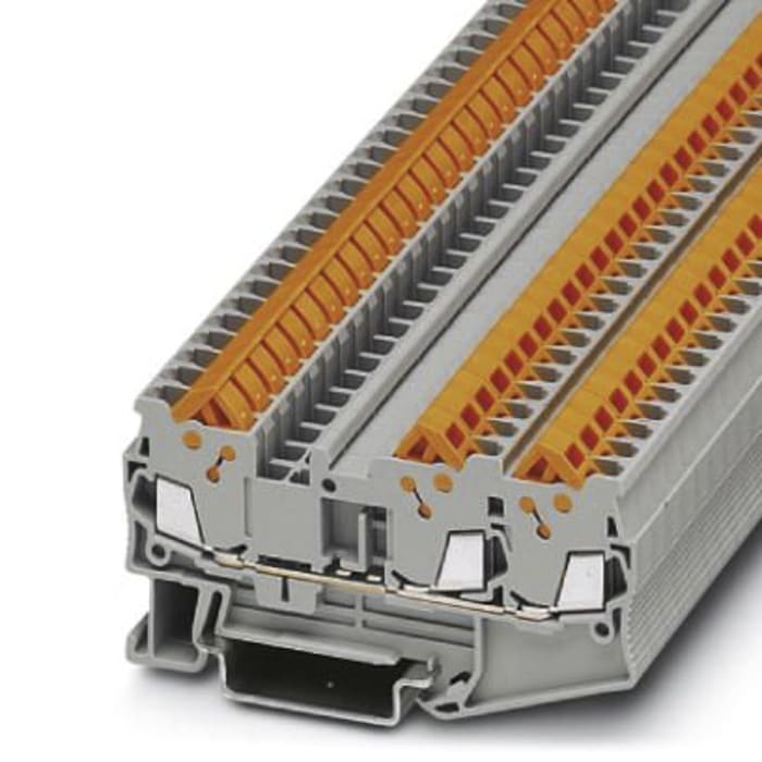 Bloc de jonction de traversée Phoenix Contact QTC 1.5-TWIN, 0.25 → 1.5mm², Connexion rapide, Gris