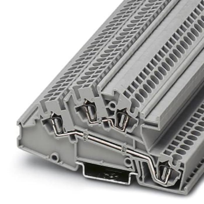 Phoenix Contact 3031856 STI 2.5-L/L Series Grey, 0.08 → 4mm², Triple-Level, Spring Clamp Termination
