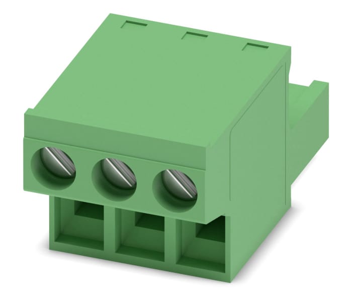 Phoenix Contact, 5.08mm Pitch, FRONT-MSTB 2.5/ 2-ST-5.08, 3 Way, , Pluggable Terminal Block, Plug, Cable Mount, Screw